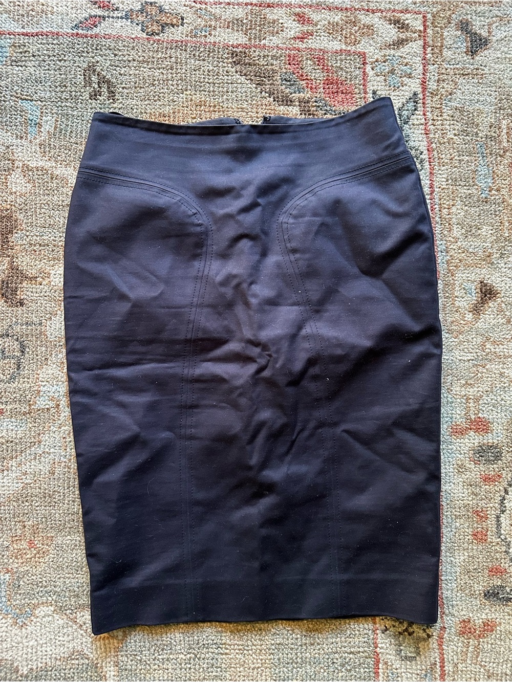 French Connection Black Pencil Skirt with Contour Seams